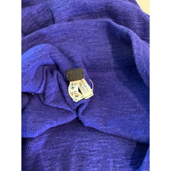 We The Free: Free People Blue Wide Neck Sweater, Size XS - Picture 6 of 6